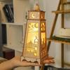 Sustainable Wooden LED Decoration For Islamic Festivals Offering Easy Installation And Versatile Use In Homes Decors Setting