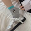 Cartoon Embroidered Socks, Cute Girl Puppy Mid-calf Socks, Autumn Color-blocking Pile Socks, Boneless Socks