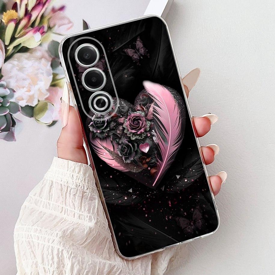 For OPPO K12x A80 Case 2024 New Fashion Love Heart Soft Silicone Back Cover For OPPO A3 Pro 5G CPH2639 A 80 K 12x CPH2667 Bumper