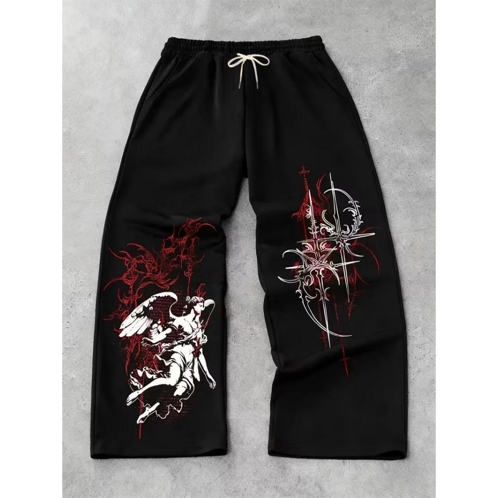 Selling Fashion Men's Women's Casual Gothic Sports Jogging Pants Straight Leg Street Jogging Pants