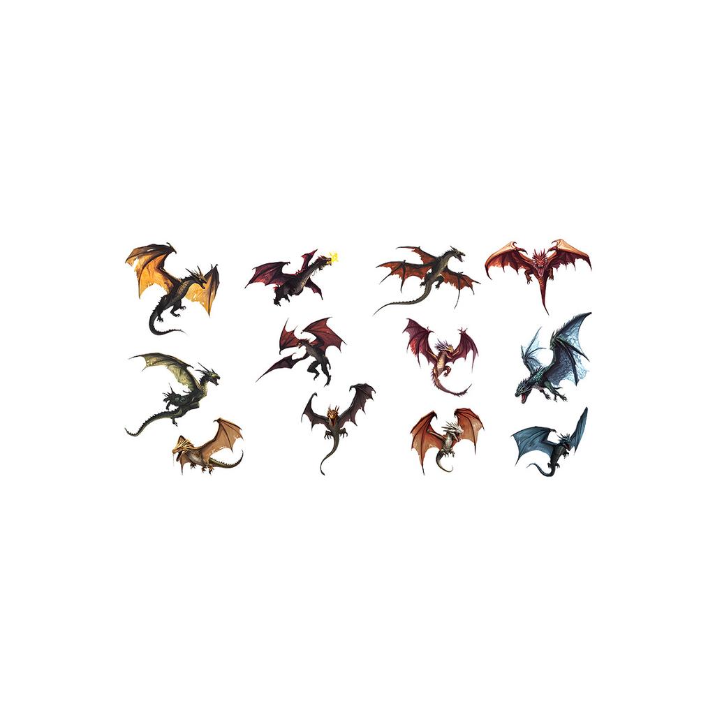 Cartoon Flying Dragon Wall Stickers, Minimalist Animal Art for Kids Room Nursery Decor, Self-Adhesive