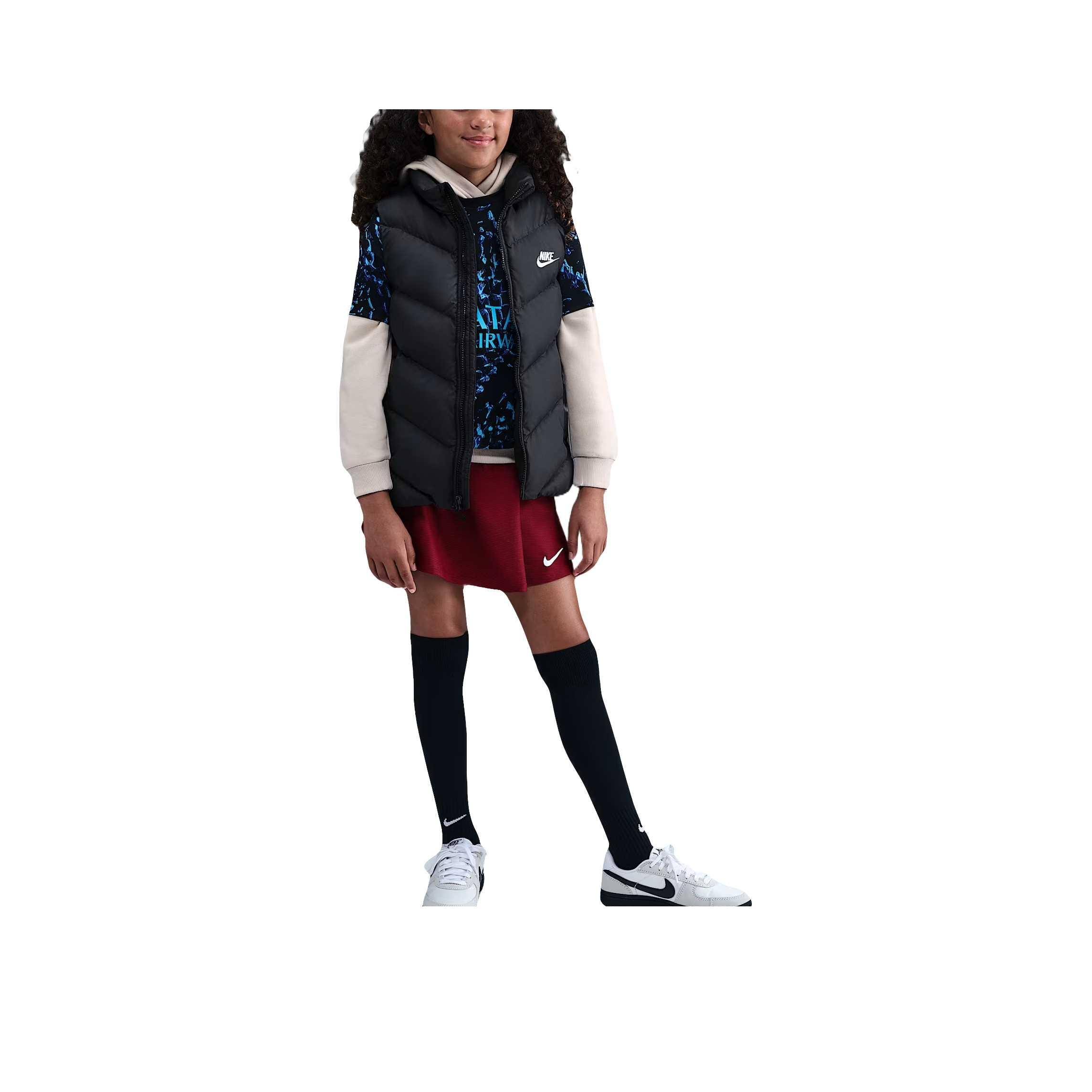 Пуховой жилет Nike Sportswear SS25 Therma-FIT Windrunner Повседневная мода Простой универсальный Детские жилеты HJ2537-010 M