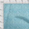 oneOone Cotton Flex Medium Blue Fabric Geometric African Craft Projects Decor Fabric Printed By The Yard 40 Inch