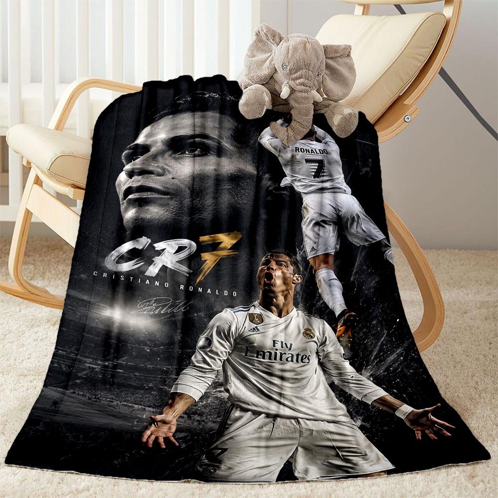 Ronaldo's Legacy Sports Blanket Durable Comfort Great for Seaside Picnics Office Chair Four Seasons Universal Stylish Decor Gifts For Family Or Friend