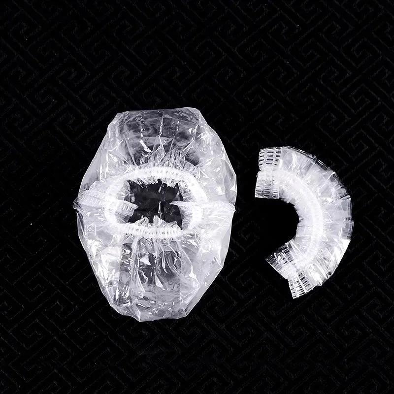 100 stk. engangs hårfarge øreklokker vanntett øredeksel bakeolje vask dusj bading barber frisør rengjøringstilbehør