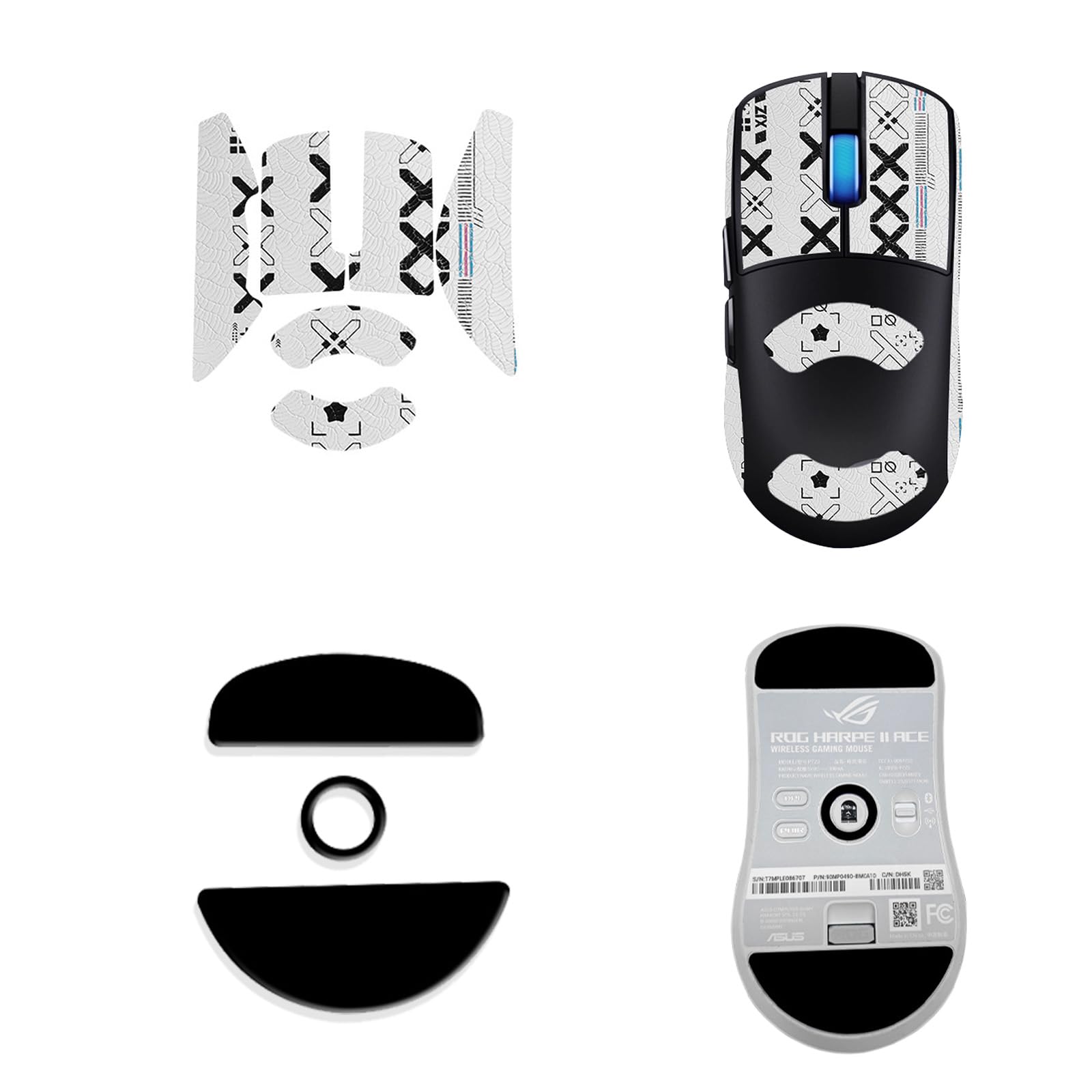 

NOUKAJU Mouse Grip Tape for ASUS ROG Harpe II Ace Gaming Mouse, Anti-Slip Mouse Foot Pad, Ultra-Thin, Highly Absorbent, Anti-Slip Tape for Gaming