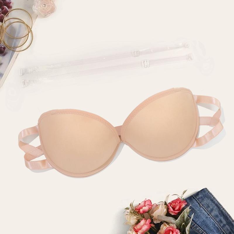 

Женский бюстгальтер пуш-ап маленького размера, удобный, сексуальный, прозрачные бретели, на косточках, XS S M L XL - B16 XS бежевый