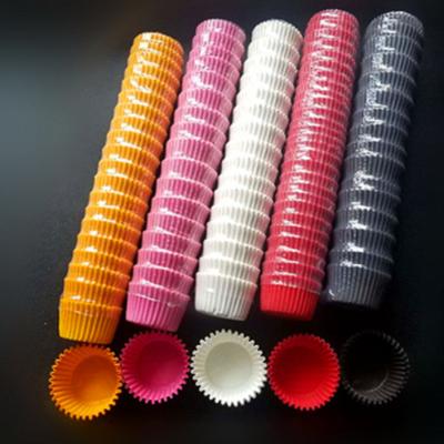 500Pcs/Lot Mini Chocolate Paper Liners Baking Muffin Cake Cupcake Cases Solid Color 3.5cmX2.5cm