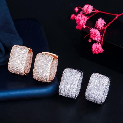 Ear Jewelry Trendy Temperament Full Of Diamond Zircon Shiny Ear Buckles Earrings