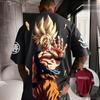 Streetwear Oversize Smocze Kule Goku Męska Koszulka Anime Nadruk Damska Casualowa Krótki Rękaw Graficzna Koszulka Y2k Ubrania Letnie Modne