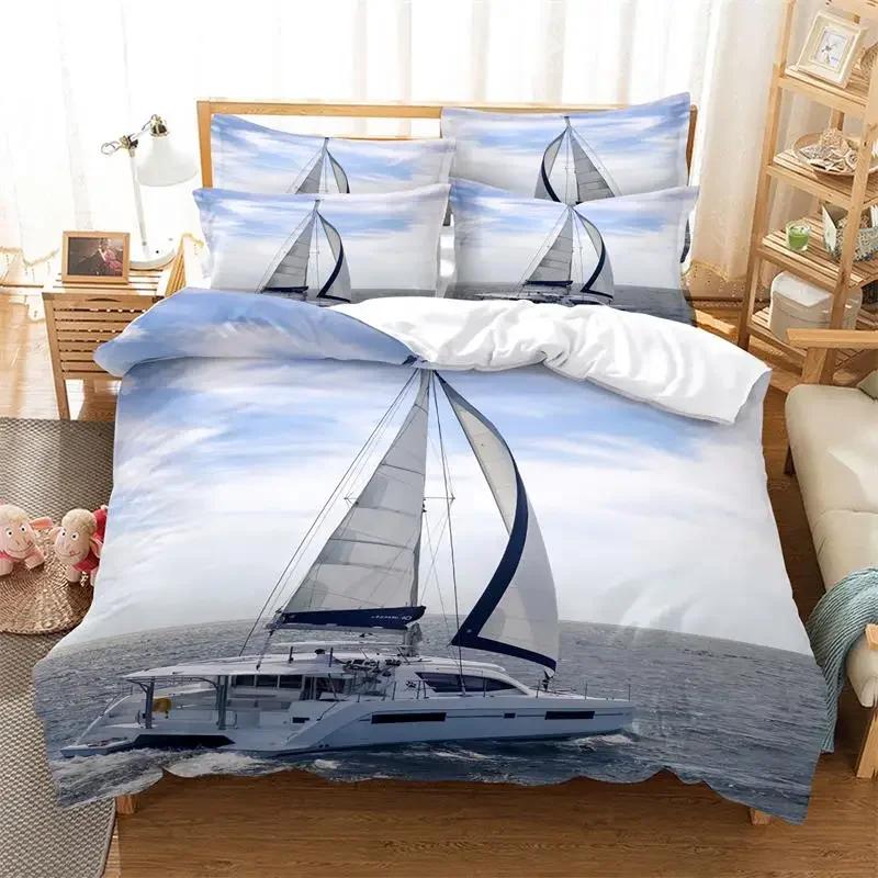 Dropshipping Duvet Cover Set Mediterranean Bedding Sets King Size Bedroom Bedclothes Full Children'S Kids Boys Bedroom Bed Set