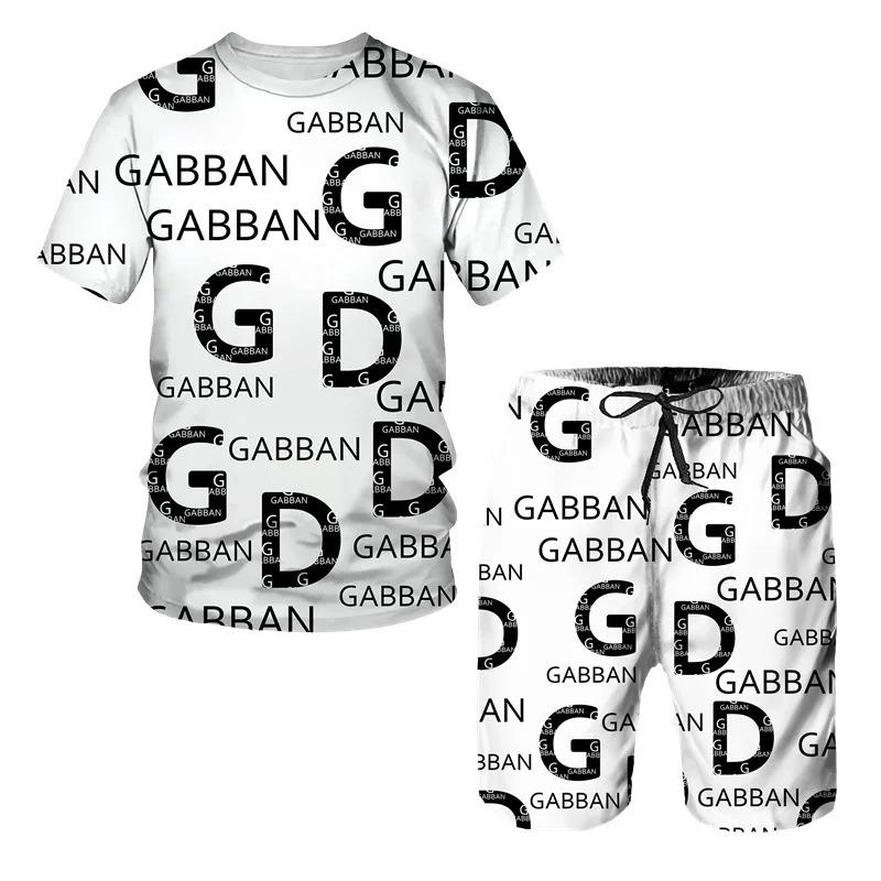 

Лето 2024 года, хит продаж, комплект футболок с коротким рукавом с 3D-цифровым принтом для мужчин, простой, модный, свободный и повседневный стиль 4XL