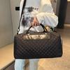 Rhombus fitness bag women's Oxford cloth yoga business trip travel handbag texture foreign style short-distance travel bag men