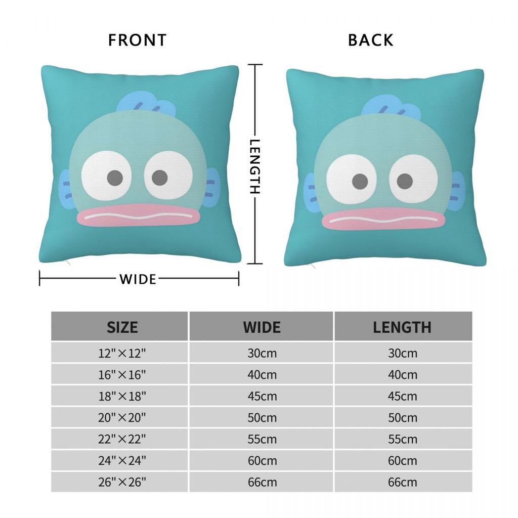 Cartoon Hangyodon Pillowcase Soft Polyester Cushion Cover Decorative Pillow Case Cover Home Square 45*45Cm