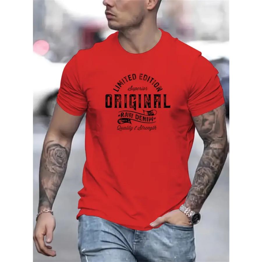 Men Fashion Graphic LIMITED EDITION Print T-Shirt Is Comfortable and Soft, Perfect for Casual Wear