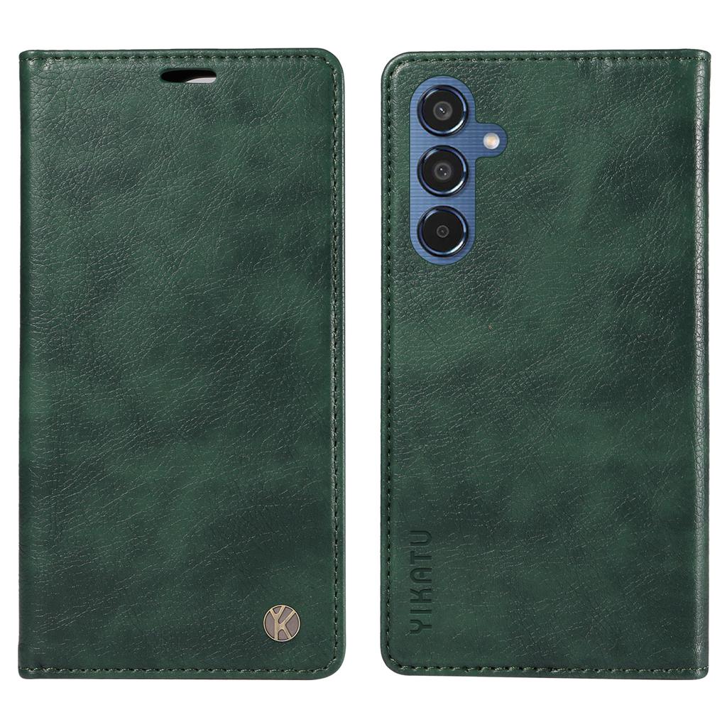 Für Samsung Galaxy M35 5G Hülle Litschi-Muster Leder Brieftasche Handyhülle