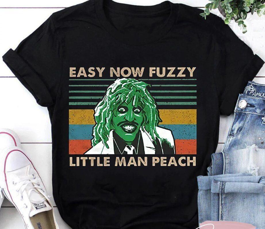 

Old Gregg Easy Now Fuzzy Little Man Peach The Mighty Boosh TV Retro T-Shirt, The S