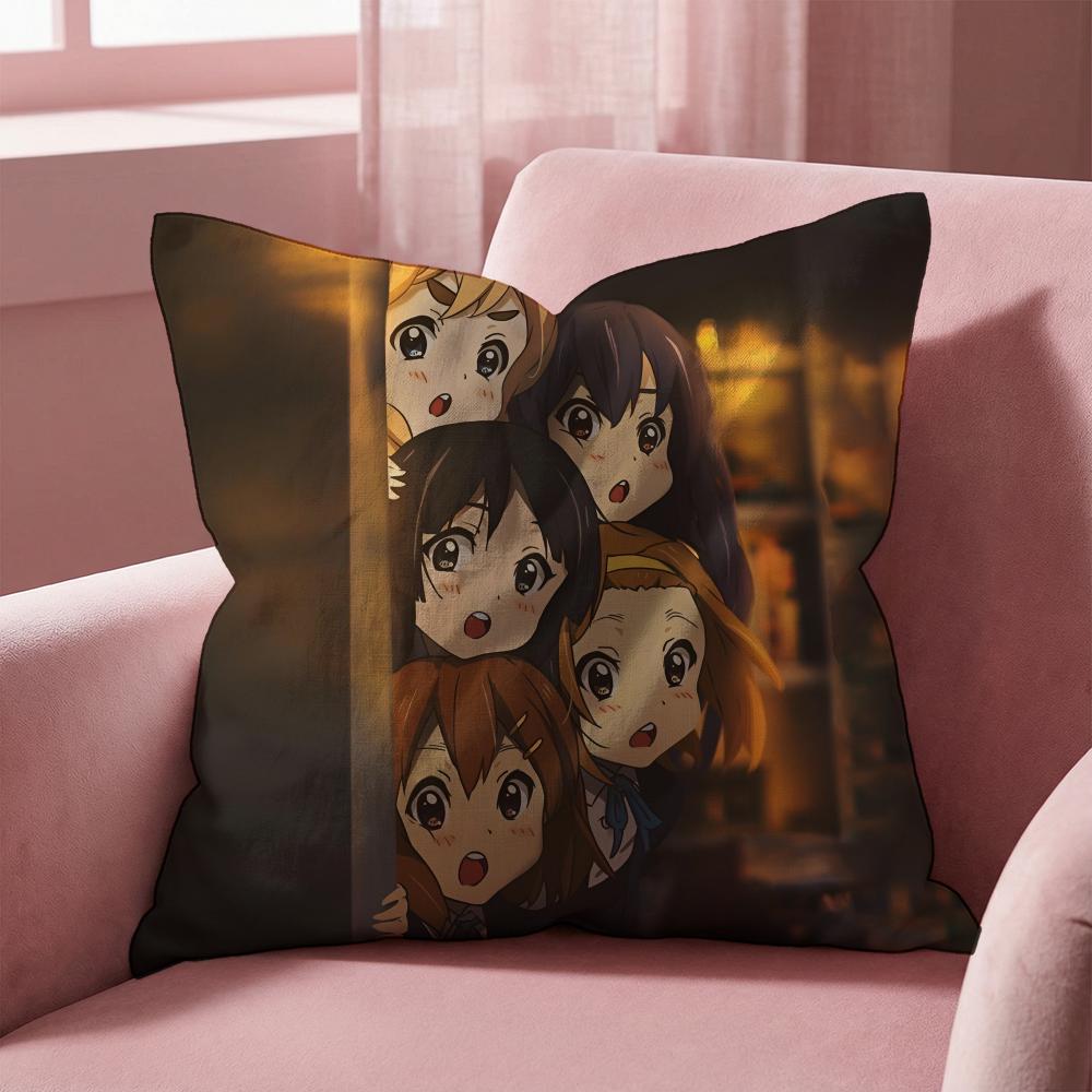 

Anime K-K-ON! Cute Cushion Cover Multi-Scene Pillow Cover for Home & Car - Reversible, Soft & Durable for Daily Use 30cmx30cm