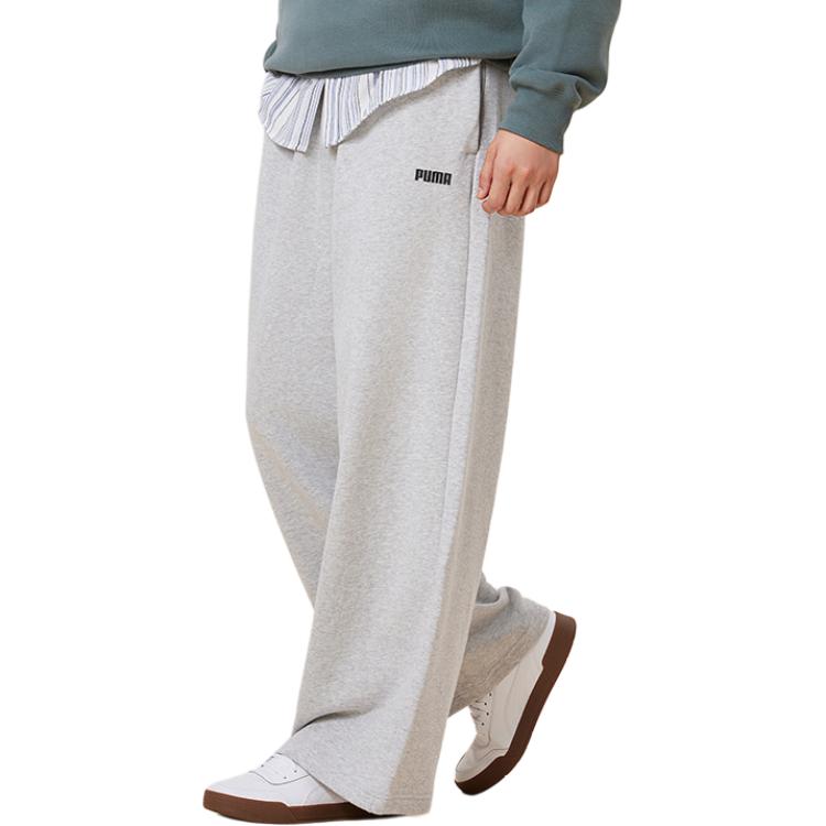 Puma Knit Wide Leg Pants Retro Loose Casual Women Pants 692897-04