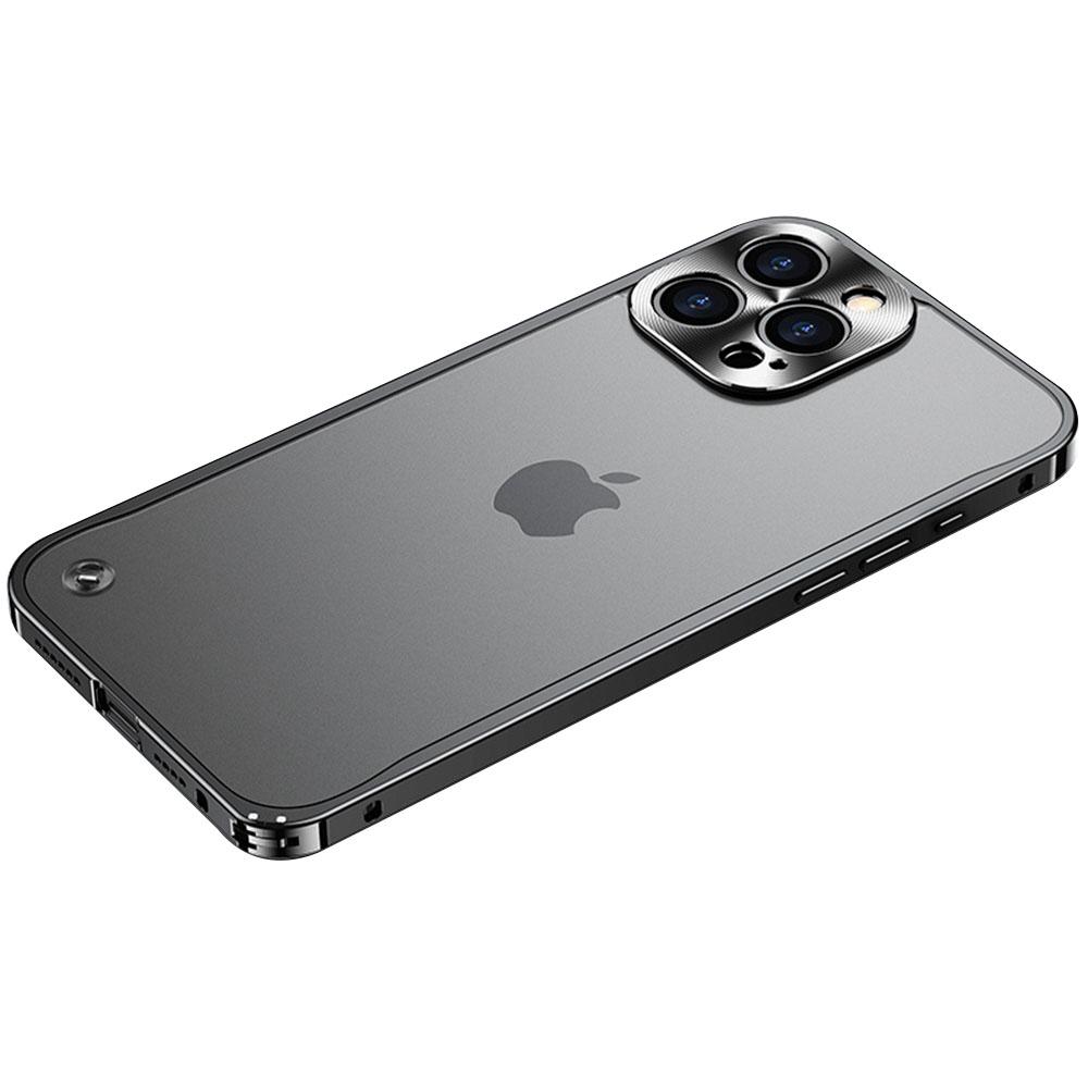 

Металлический прозрачный чехол для iPhone 16 Pro с защитной защелкой, матовая задняя крышка с защитой от отпечатков пальцев Black