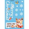 9Pcs Removable Christmas Window Stickers Christmas Static Stickers  Bathroom Glass Decor