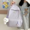 Schoolbag small fresh student schoolbag female Japanese cute solid color simple primary and secondary school student backpack leisure travel backpack