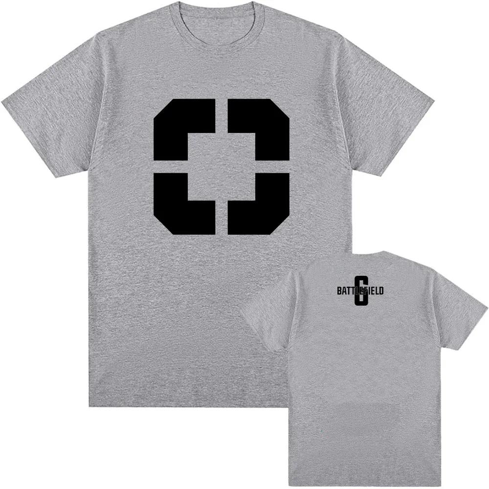Men Clothing Game Battlefield 6 Printing Tshirts Short Sleeve Cotton Loose Tshirt Unisex Streetwear Hip Hop Oneck Male T Shirt