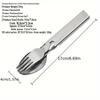4-in-1 Outdoor Camping Stainless Steel Cutlery Set: Knife, Fork, Spoon with Portable Storage