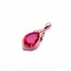 Color Gold Inlaid Redstone Pendant Necklace Foreign Exquisite Purple Gold Plated Rose Gold Necklace