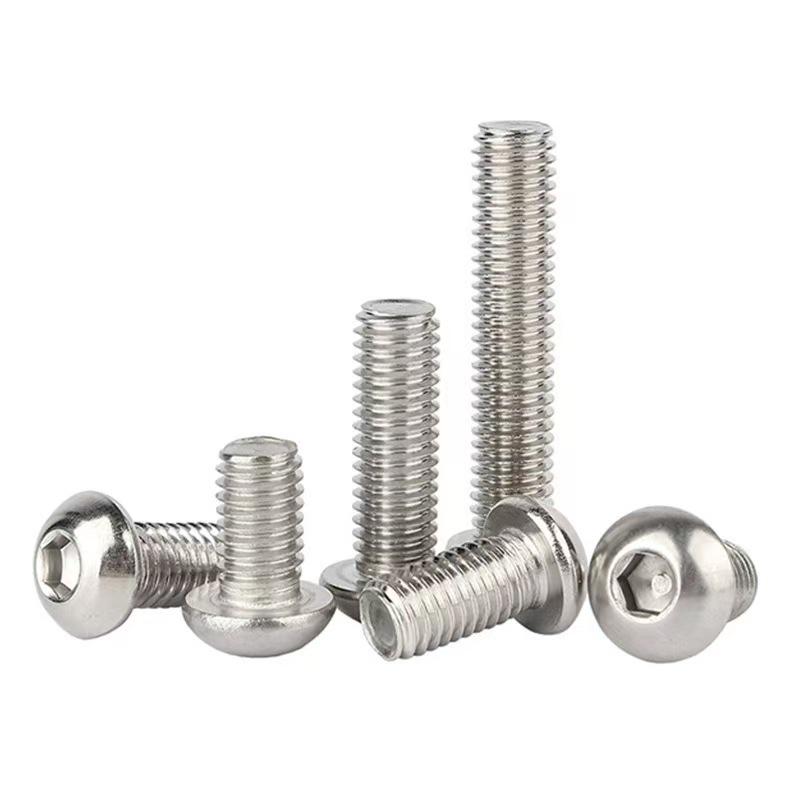 304 Stainless Steel Half-Round Inner Hexagon Machine Screw, M2-M10