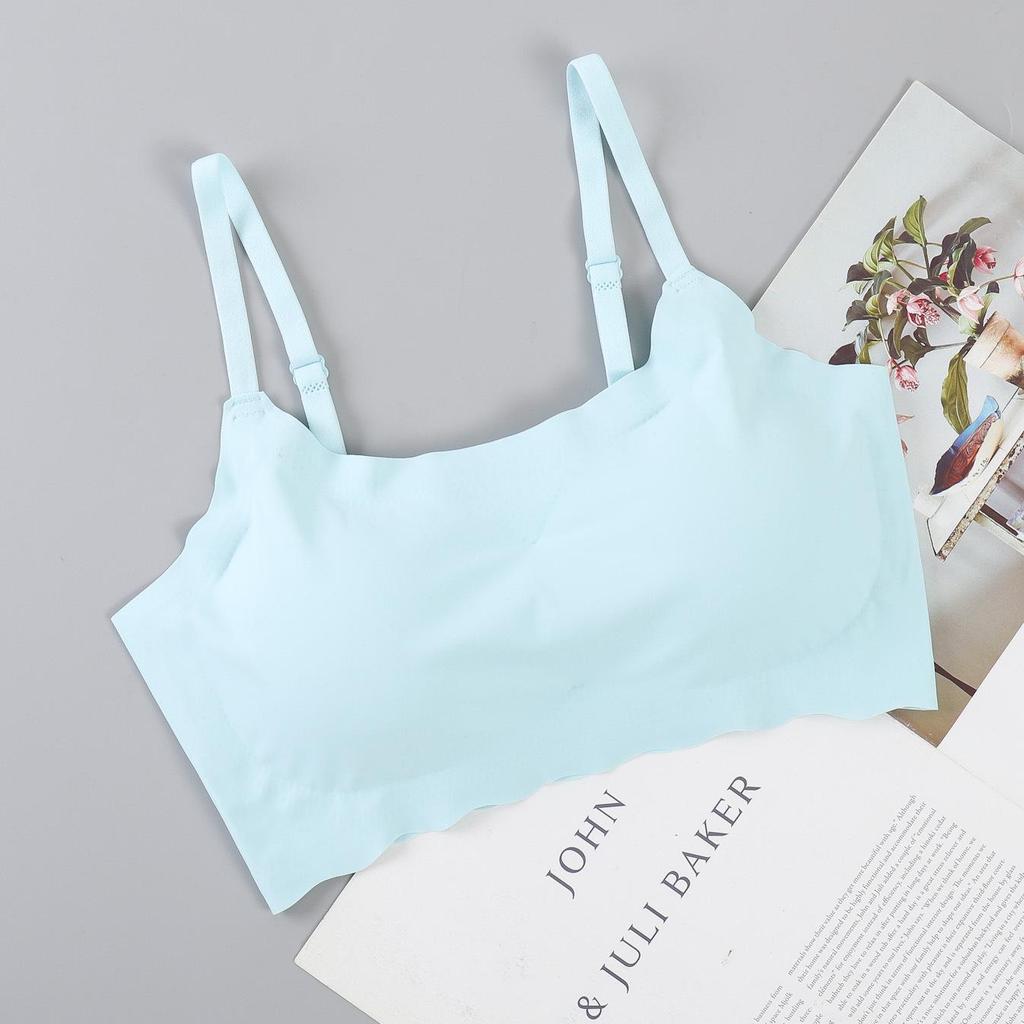 Sutien Camișol Mărimi Mari Fără Cusături de Generația a Doua din Mătase de Gheață cu Design Frumos la Spate.