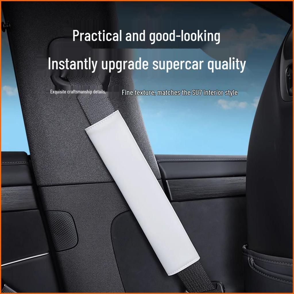 Xiaomi SU7 Seatbelt Shoulder Pad Covers for Driver & Passenger - Car Interior Accessories
