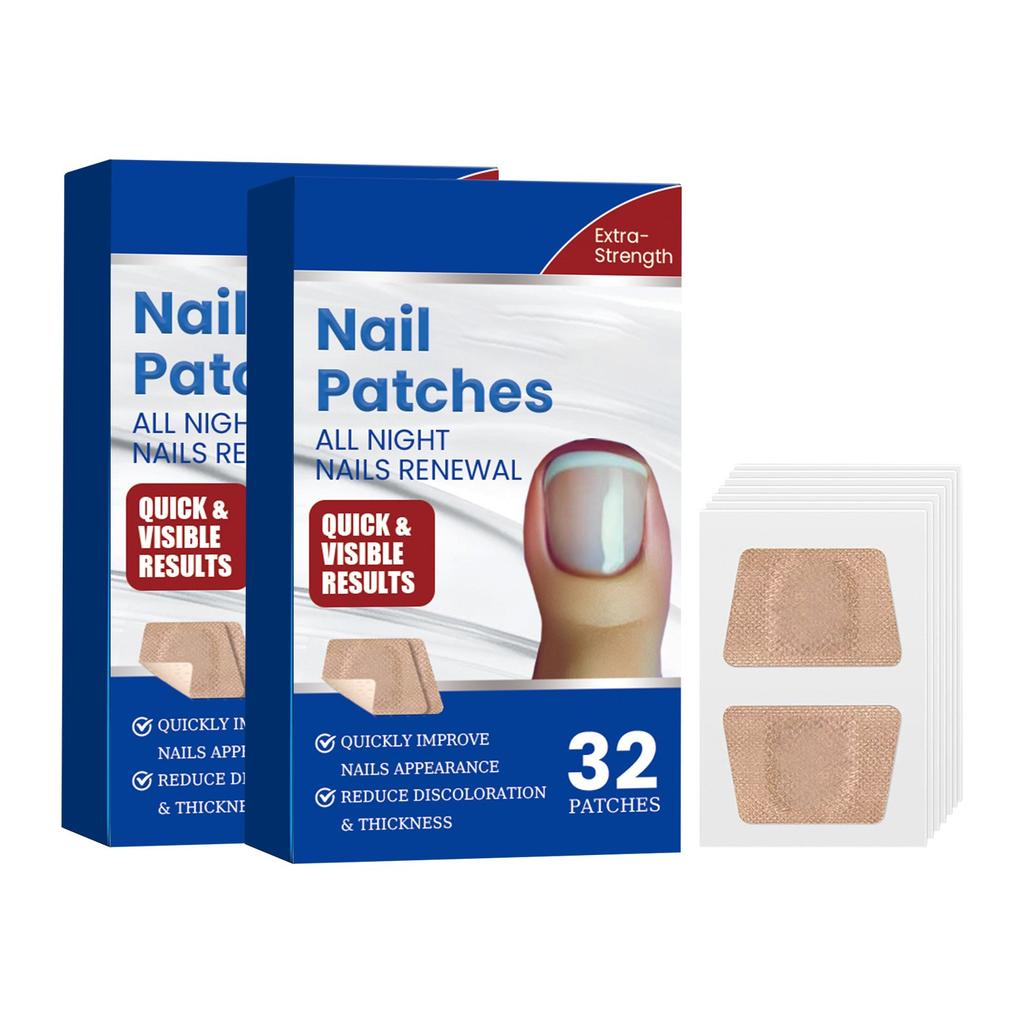 Tånagelsvampsplåster, Nattnagelvårdsplåster, Snabba nagelvårdsplåster, Minska Onychomycosis Och Mjuka Naglar (32 st/kartong) 2 st