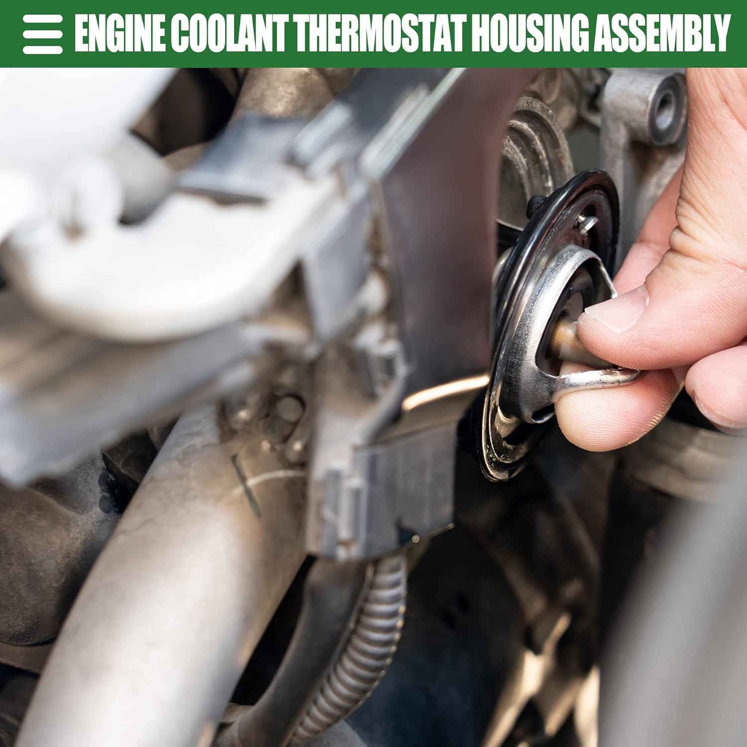 Motoforti Water Outlet Thermostat, Engine Coolant Thermostat Housing Assembly,for Toyota 4Runner 2003-2019, Metal, Plastic,160310P010,Black