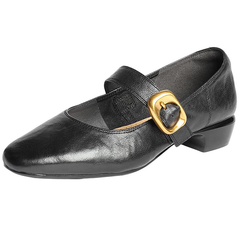 Senda Women s Sheepskin Mary Jane Pumps 39