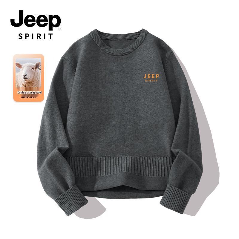 JEEP SPIRIT Herren Winter Warmer Rundhals Strickpullover