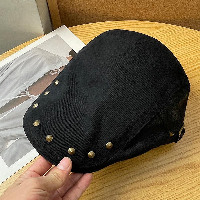 Blogger's Same British Style Newsboy Artist Hat Big Head Circumference Couple Trend Versatile Reversible Can Wear Duck Tongue Forward Hat