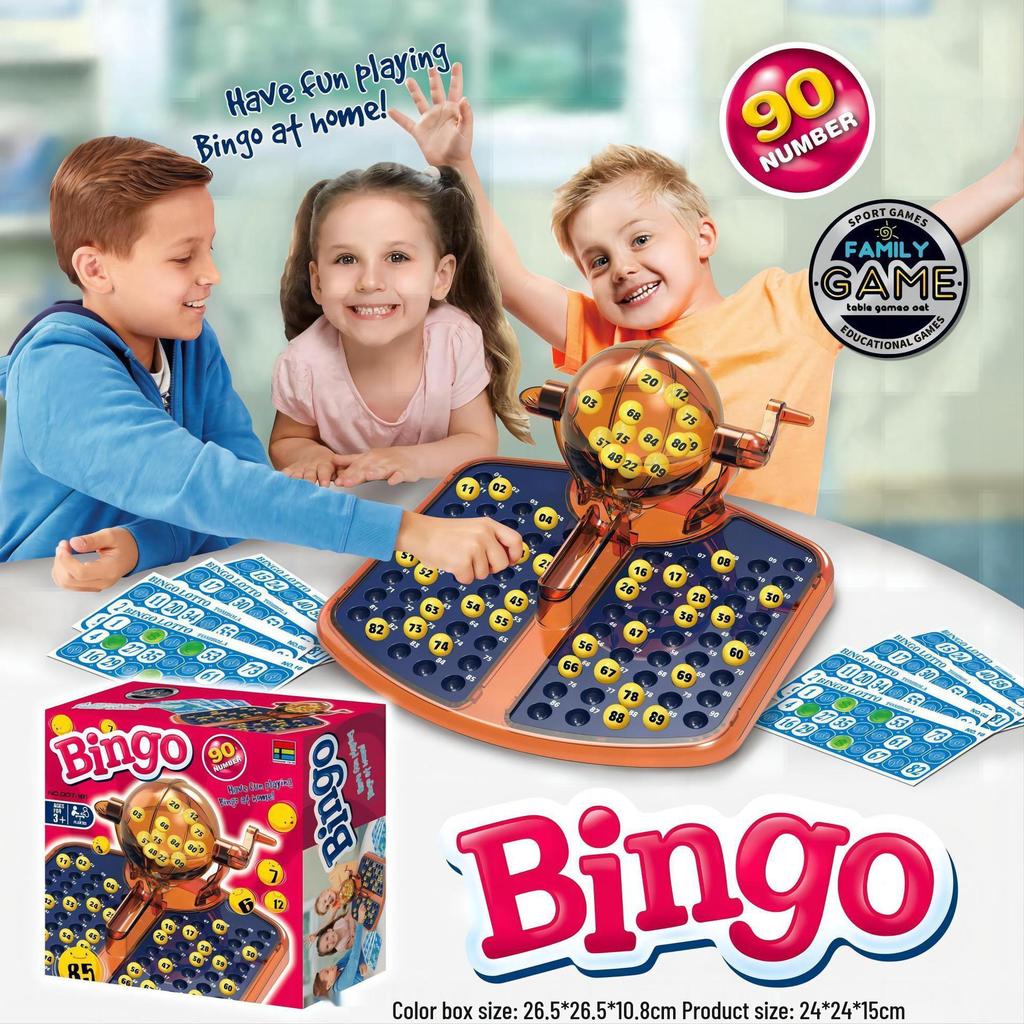 Cross-border Bingo Mini Lottery Machine: Interactive Hand-Crank Number Caller Toy for Kids