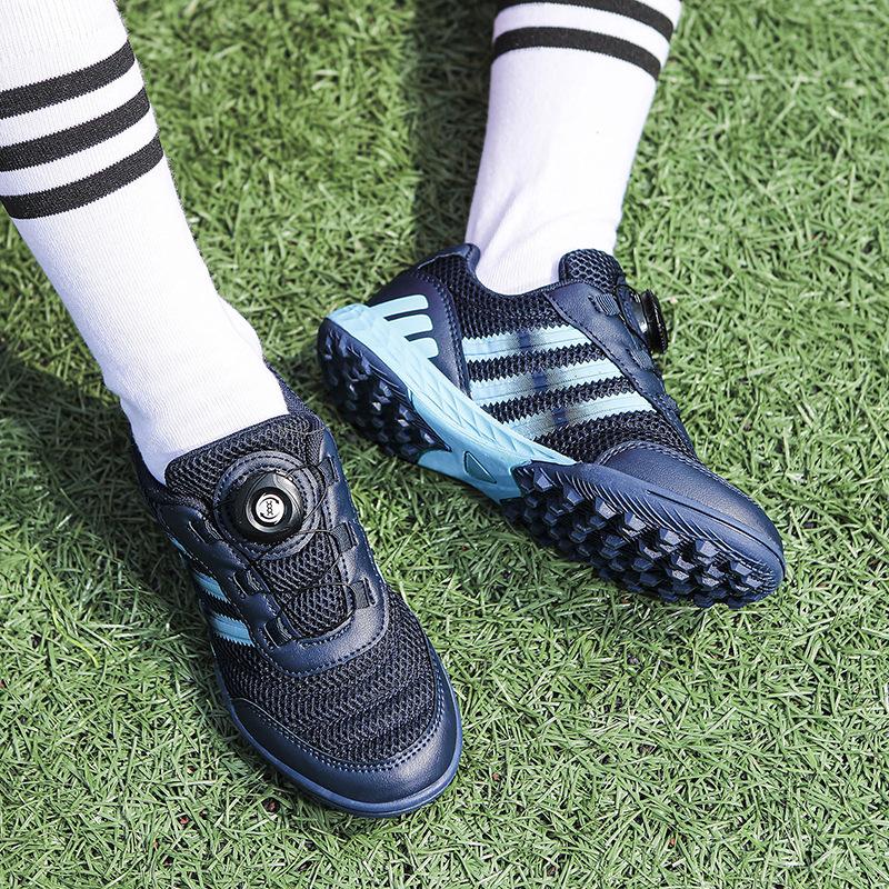 

Breathable mesh children s football shoes outdoor youth low-top mesh broken nail training shoes flat-soled TF men s sports shoes 29