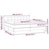 3140083 vidaXL Lit à sommier tapissier avec matelas Noir 200x200 cm Tissu