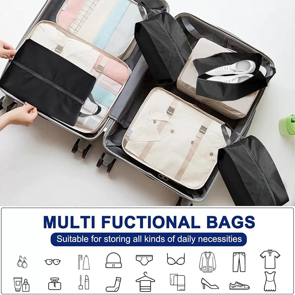 6 Pcs Shoe Bags for Travel, Portable Nylon Shoe Bag for Daily and Travel Use