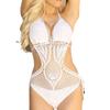 Summer Women's Fashion One-piece Swimsuit Sexy Hollow Bikini Hand Hook No Steel Brace Hanging Neck Tie Beach Swimwear
