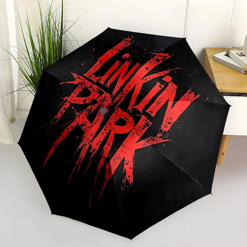 

1pc Linkin Park Automatic Folding Umbrella - 8-Rib Automatic Open/Close, Portable Collapsible Compact Umbrella yy251218009