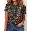 Fashion Women Retro Creative Paisley Print T Shirt Funny Casual O-neck Short Sleeves T-shirt Summer Female Tee Shirt