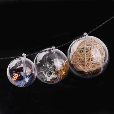 Plastic Christmas Ball Shopping 11cm Transparent 14cm