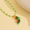 Tropical Island Seahorse Pendant Colorful Glass Beaded Necklace  Women and Girls