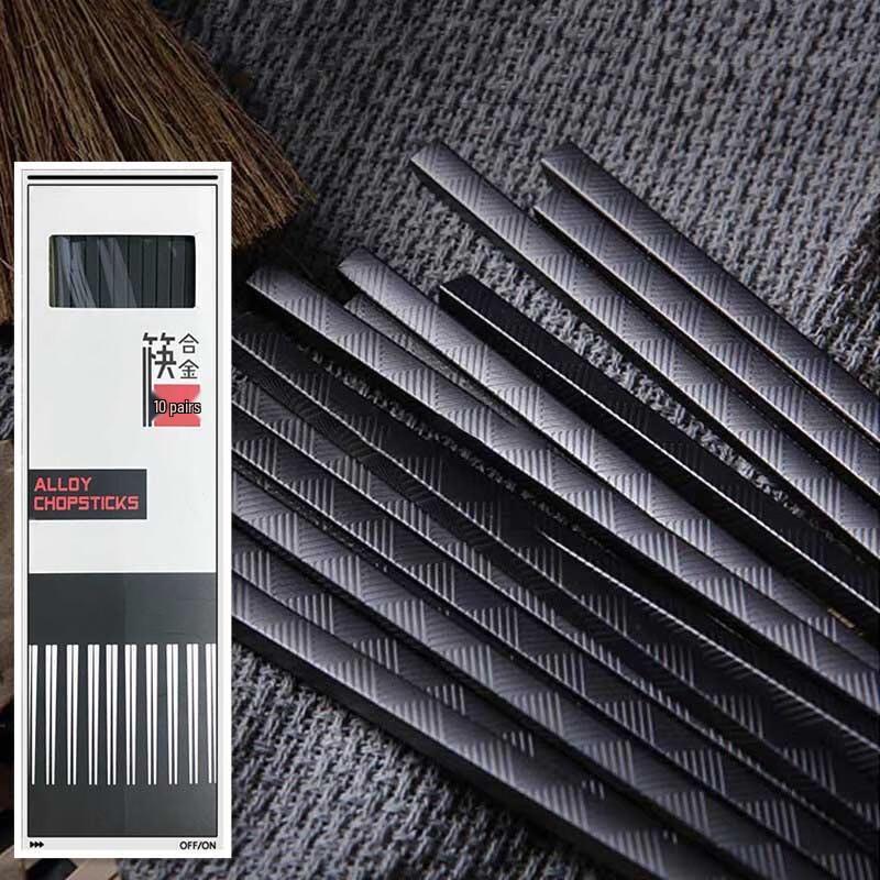 Tinle Commercial Black Alloy Chopsticks