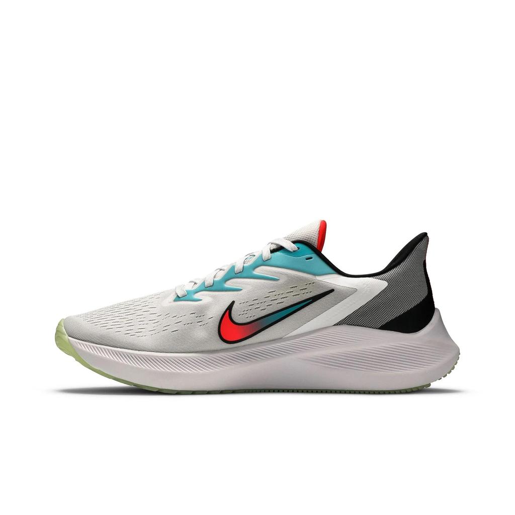 Nike Air Zoom Winflo 7 'Flash Crimson Aqua' (Unisex) Summit White / Flash Crimson / Oracle Aqua / Black Running Shoes CJ0291 100