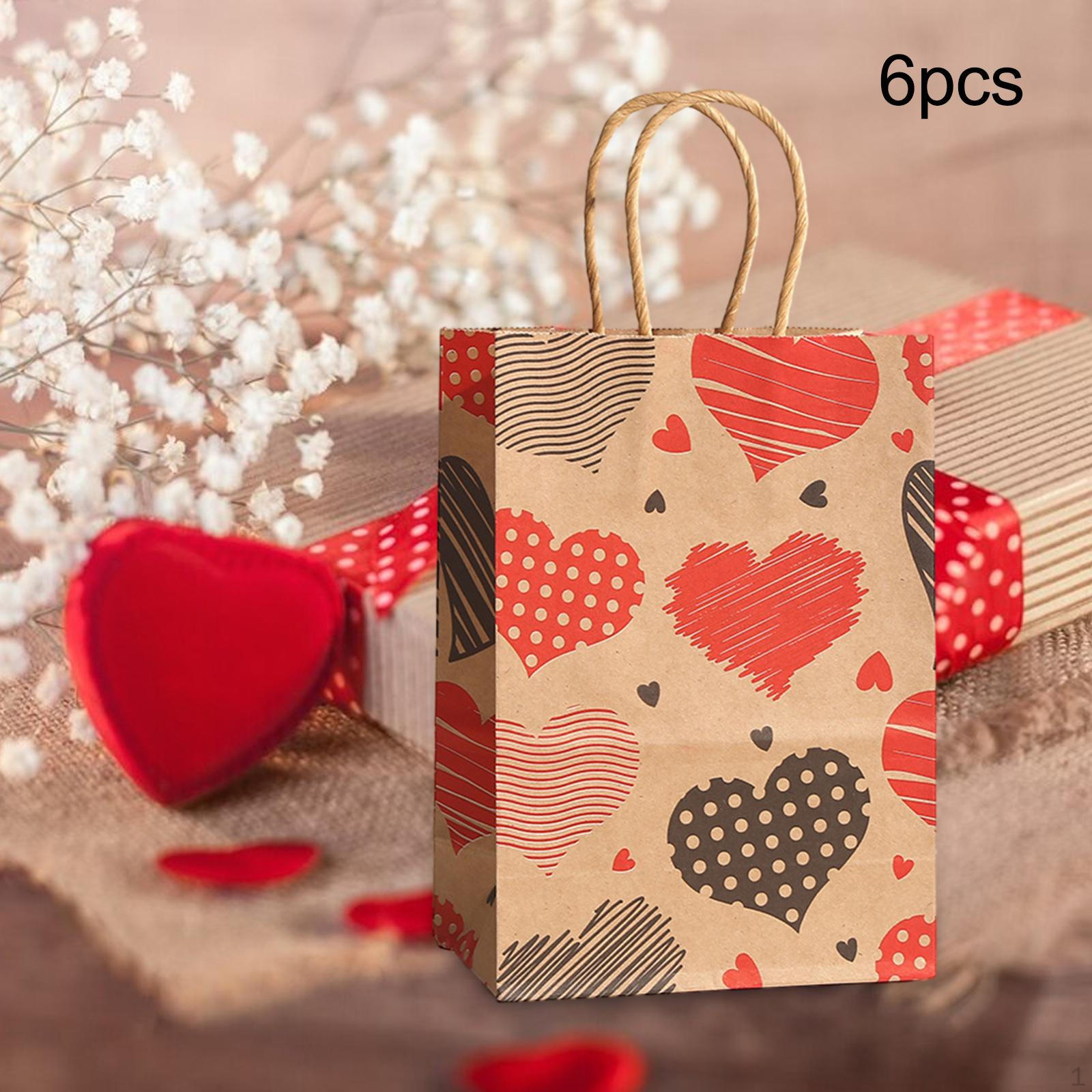 

6 подарочных пакетов ко Дню святого Валентина, сумки для хранения любви для праздничных вечеринок Style A