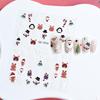Christmas Lovely Cartoon Bowknot Santa Claus Snowman Christmas Tree Elk Snowflake Nail Art Stickers Xmas Cute Manicure Decals